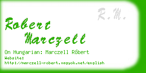robert marczell business card